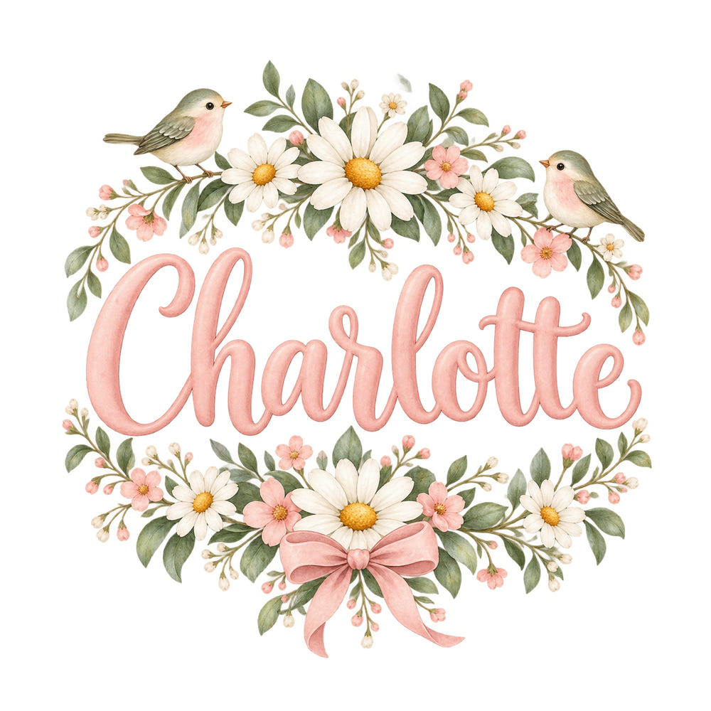 Personalised Garden Birds Name Wall Decal, image 1