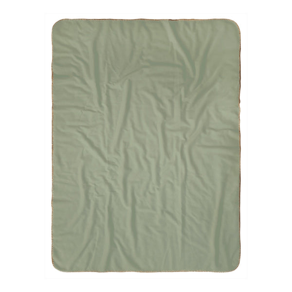 Personalize the Classic Name sherpa baby blanket in sage with your baby's name