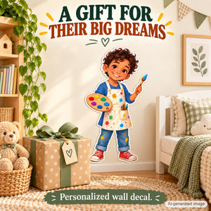 Personalized Artist Wall Decal from Photo, Dream Job Sticker, image 10