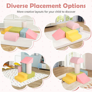 6-Piece Baby Climbing Blocks with 30D High-Density Foam and Carrying Handles