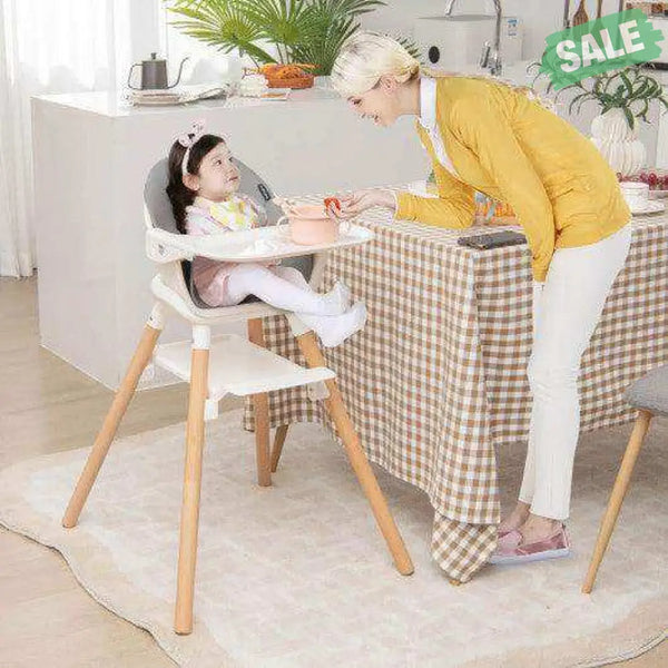 6-in-1 Baby High Chair with Removable Dishwasher and Safe Tray-Pink Pink High Chairs