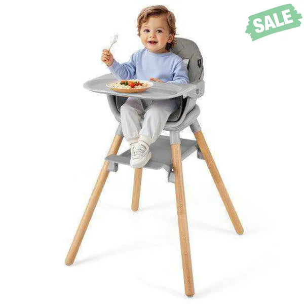 6-in-1 Baby High Chair with Removable Dishwasher and Safe Tray-Pink Pink High Chairs