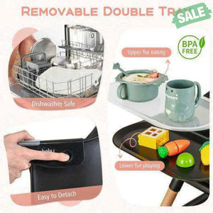 6-in-1 Baby High Chair with Removable Dishwasher and Safe Tray-Pink Pink High Chairs