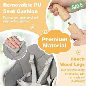 6-in-1 Baby High Chair with Removable Dishwasher and Safe Tray-Pink Pink High Chairs