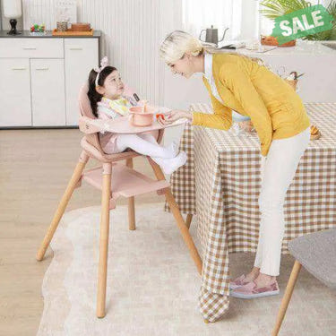 6-in-1 Baby High Chair with Removable Dishwasher and Safe Tray-Pink Pink High Chairs