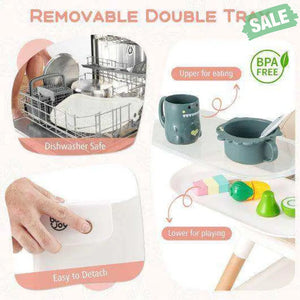 6-in-1 Baby High Chair with Removable Dishwasher and Safe Tray-Pink Pink High Chairs