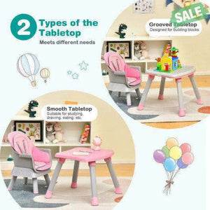 6-in-1 Convertible Baby High Chair with Adjustable Removable Tray-Gray Gray High Chairs