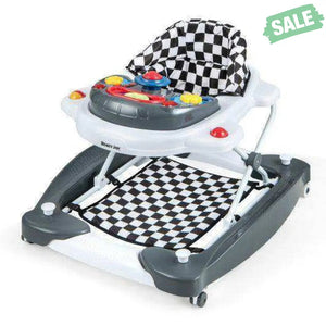 6 in 1 Foldable Baby Walker with Adjustable Height-Blue Baby Walkers