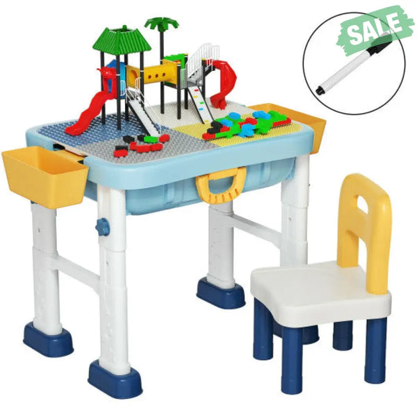 6-in-1 Kids Activity Table Set with Chair Kids Table & Chair Sets