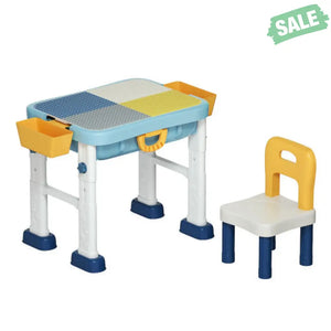 6-in-1 Kids Activity Table Set with Chair Kids Table & Chair Sets