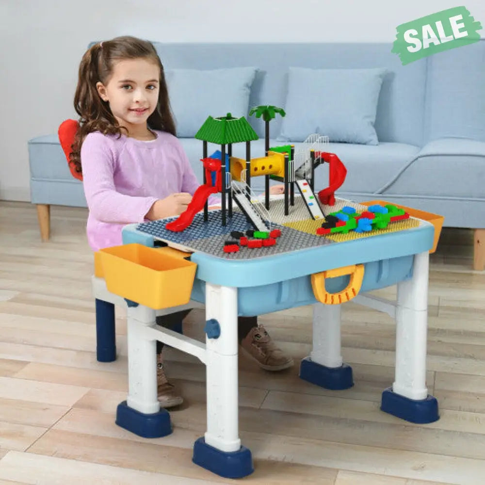 6 1 Activity Table Set Chair Easy Clean Set Toddlers &
