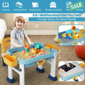 6-in-1 Kids Activity Table Set with Chair Kids Table & Chair Sets