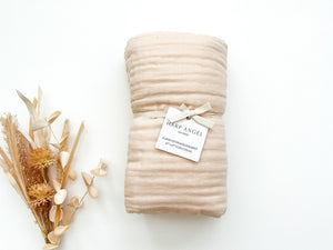 Soft Apricot Muslin 6-Layer Blanket
