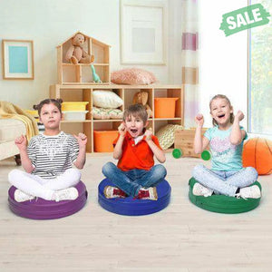 6 Pieces 15 Inch Round Toddler Floor Cushions for Kids-Multicolor Multicolor Kids Chairs & Seating
