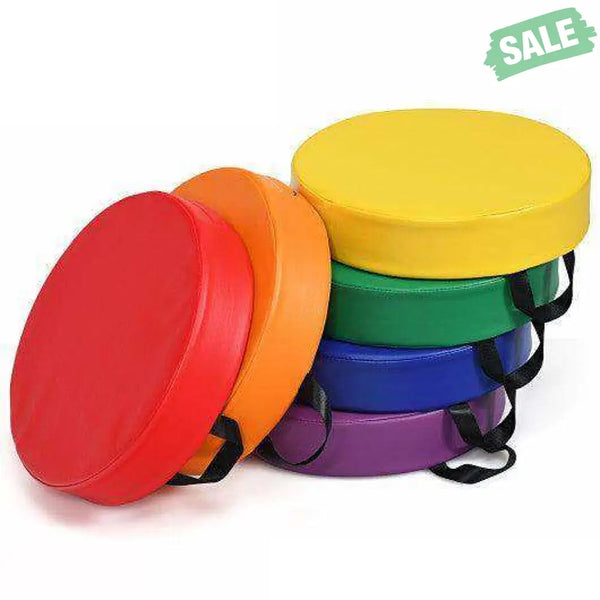 6 Pieces 15 Inch Round Toddler Floor Cushions for Kids-Multicolor Multicolor Kids Chairs & Seating