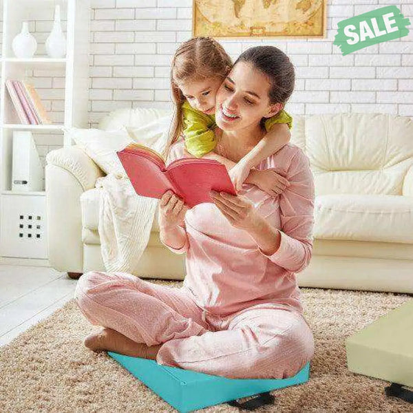 6 Pieces 15 Inches Square Toddler Floor Cushions Flexible Soft Foam Seating with Handles-Multicolor Blue Kids Chairs &