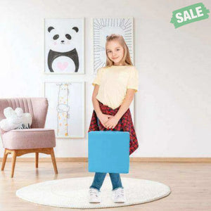6 Pieces 15 Inches Square Toddler Floor Cushions Flexible Soft Foam Seating with Handles-Multicolor Blue Kids Chairs &