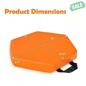 6 Pieces Multifunctional Hexagon Toddler Floor Cushions Classroom Seating with Handles-Blue Blue Kids Chairs & Seating