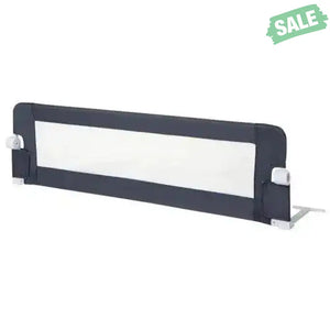 60-Inch Foldable Bed Rail Swing Down Baby Bed Guard Rail with Adjustable Safety Strap-Grey Gray Bed Rails