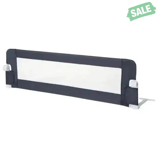 60-Inch Foldable Bed Rail Swing Down Baby Bed Guard Rail with Adjustable Safety Strap-Grey Gray Bed Rails