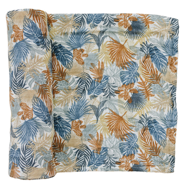 Paradise Palms Muslin Swaddle Blanket - MOOGCO Baby