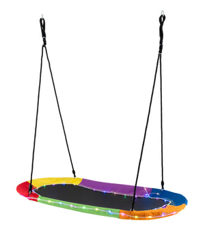 60 Inches Saucer Swing with LED Lights for Kids and Adults