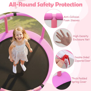 6-in-1 Kids Toddler Trampoline with Gymnastics Bar