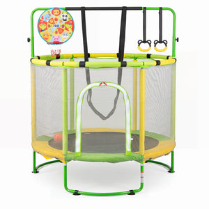 6-in-1 Kids Toddler Trampoline with Gymnastics Bar