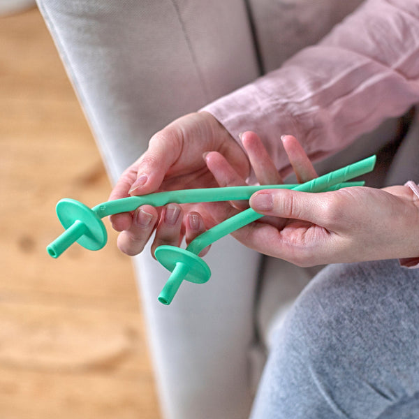 BabieStraws (Set of 2) Flexible Straws with Choke Guard