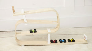 Wooden Car Ramp Racer | Montessori Rolling Track Toy for Toddlers