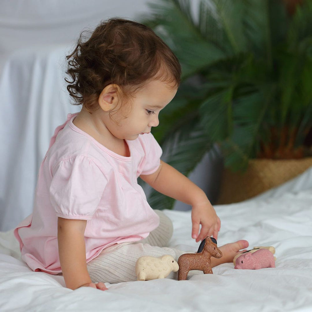 "Farm Animals Set for imaginative play - colorful figures for kids' pretend play adventures."