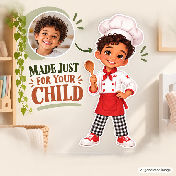 Personalized Chef Wall Decal from Photo, Dream Job Sticker, image 14