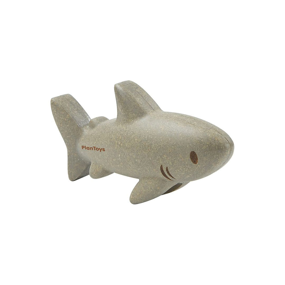"Shark plush toy for imaginative play, perfect for babies and toddlers."