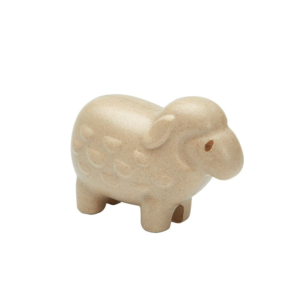 Soft plush sheep toy for imaginative pretend play, perfect for babies and toddlers.