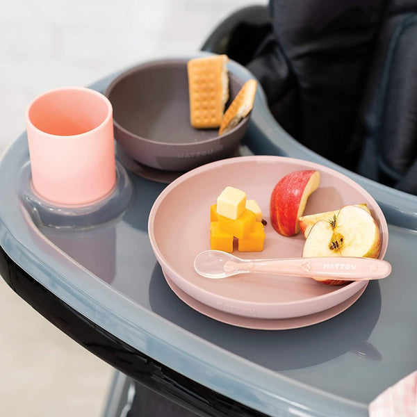 Nattou Silicone Children’s Tableware Set 4-Piece with Non-Slip Suction Plate & Bowl - MOOGCO Baby