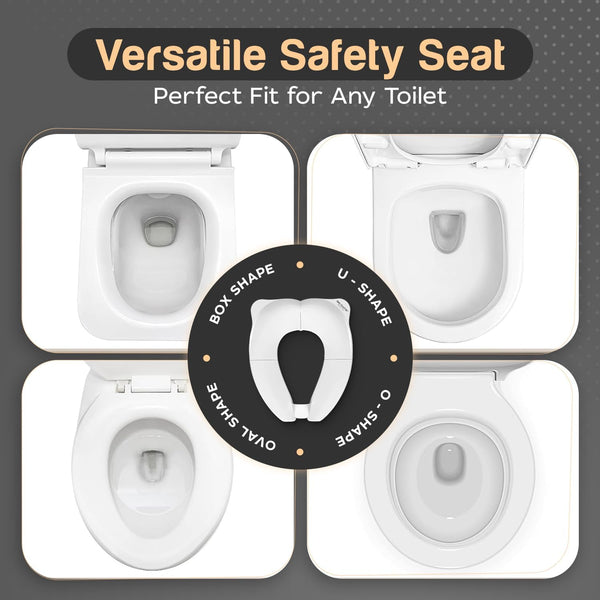 Baby Proof Me Essentials | Foldable & Portable Toilet Seat Trainer – Travel Bag Included