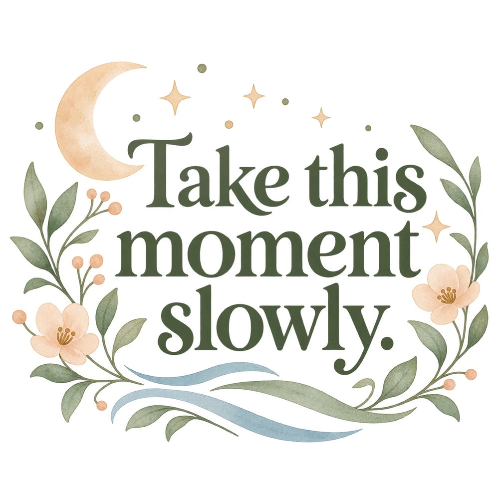 Take this moment slowly Quote Wall Decal for Mom, image 1