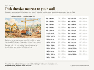 Watercolor Construction Site Wall Mural, image 5