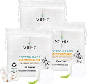 NOLEO Organic Cotton Pads - Large 3.54"x3.54" - MOOGCO Baby