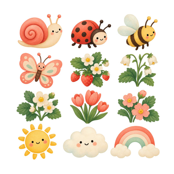 Strawberry Garden Wall Decals, Set of 12, image 2
