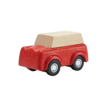 Red SUV toy for imaginative play, perfect for toddlers and kids to explore their creativity and have fun.