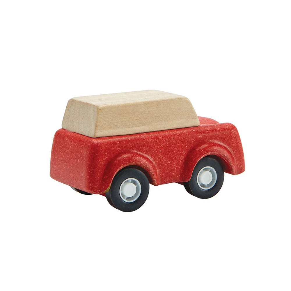 Red SUV toy for imaginative play, perfect for toddlers and kids to explore their creativity and have fun.