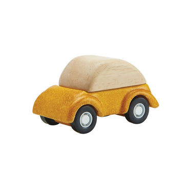 Bright yellow toy car for babies, perfect for playtime and entertainment.