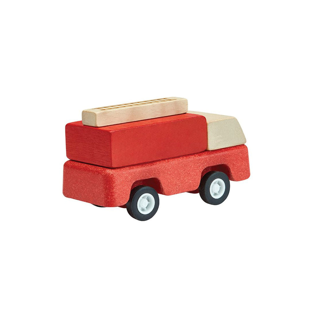 Red fire truck toy for imaginative play, perfect for toddlers and kids to spark creativity and adventure.