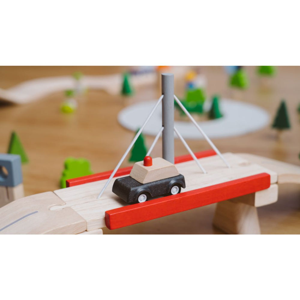 "Colorful police car toy for imaginative pretend play, perfect for babies and toddlers."