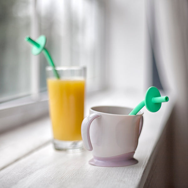 BabieStraws (Set of 2) Flexible Straws with Choke Guard