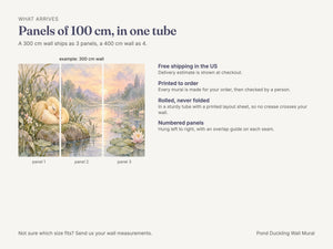 Watercolor Pond Duckling Wall Mural, image 8