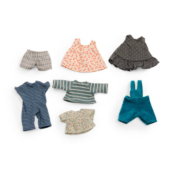 Suitcase - Rabbit & Mouse Wardrobe - Stuffed Toy - Moulin Roty