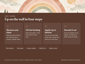Watercolor Big Rainbow Meadow Wall Mural, image 8