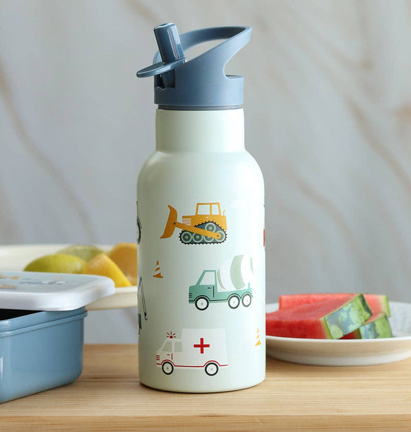 Kids Stainless Steel Water Bottle - Vehicles